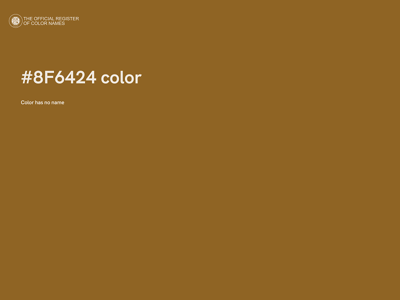 #8F6424 color image