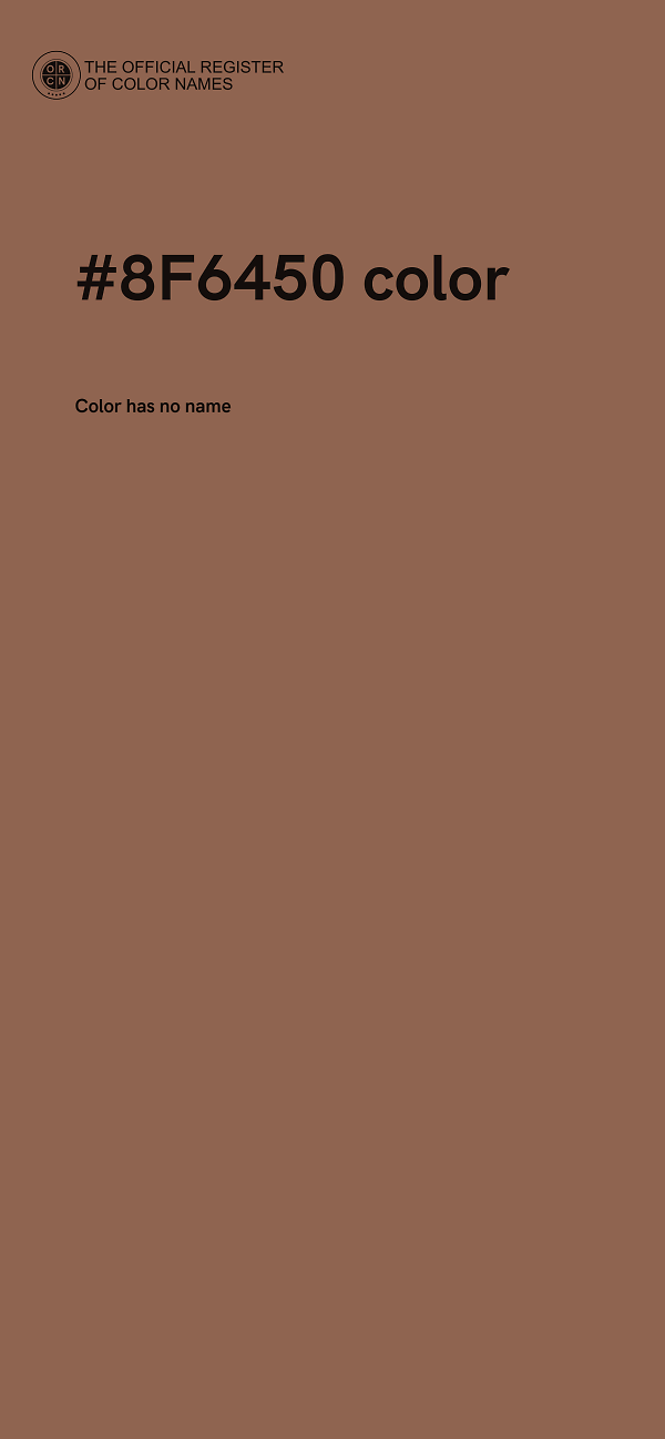 #8F6450 color image