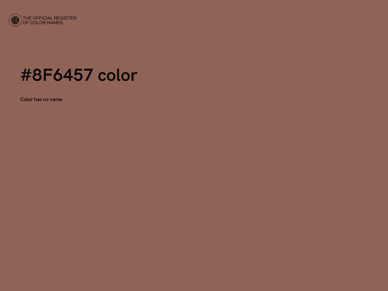 #8F6457 color image