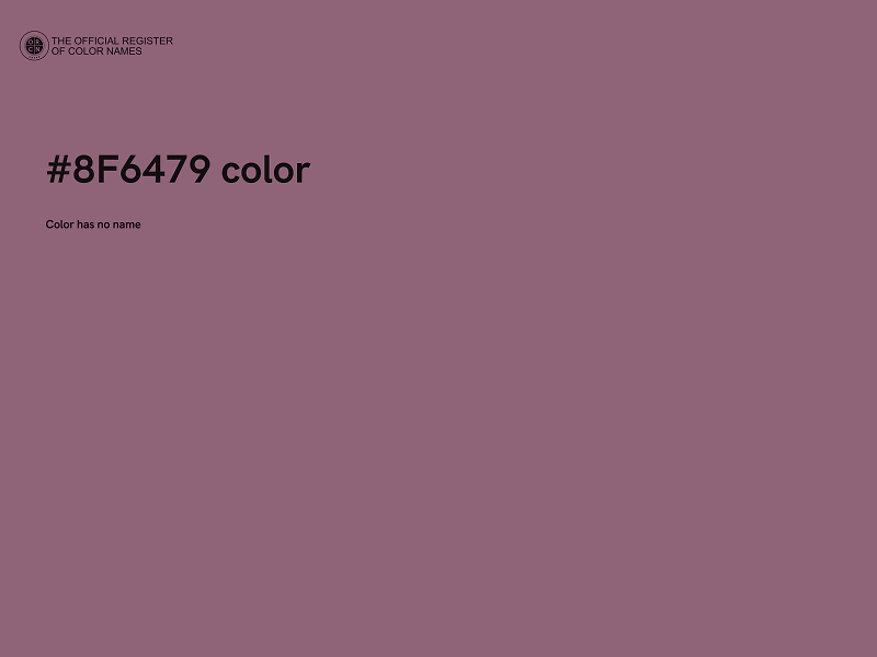 #8F6479 color image