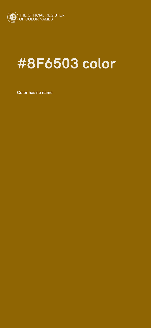#8F6503 color image