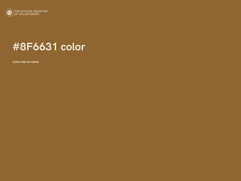 #8F6631 color image