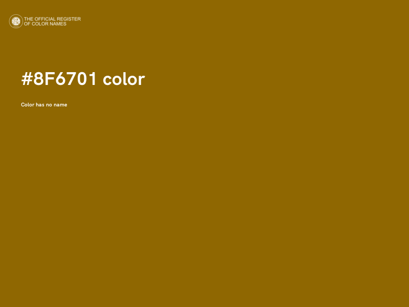 #8F6701 color image