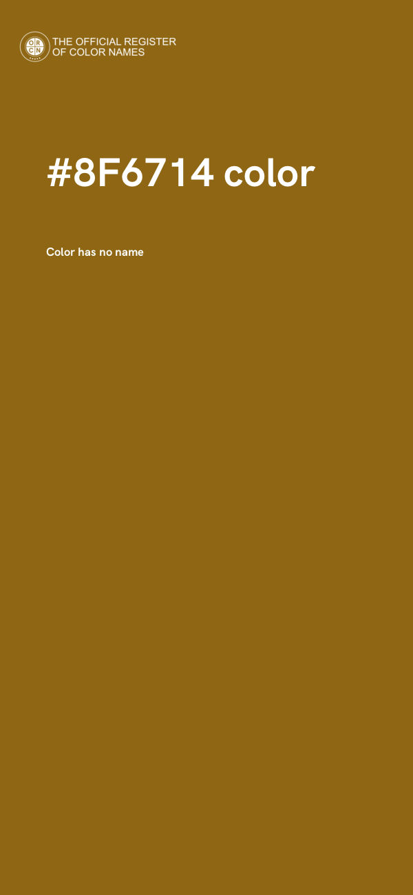 #8F6714 color image