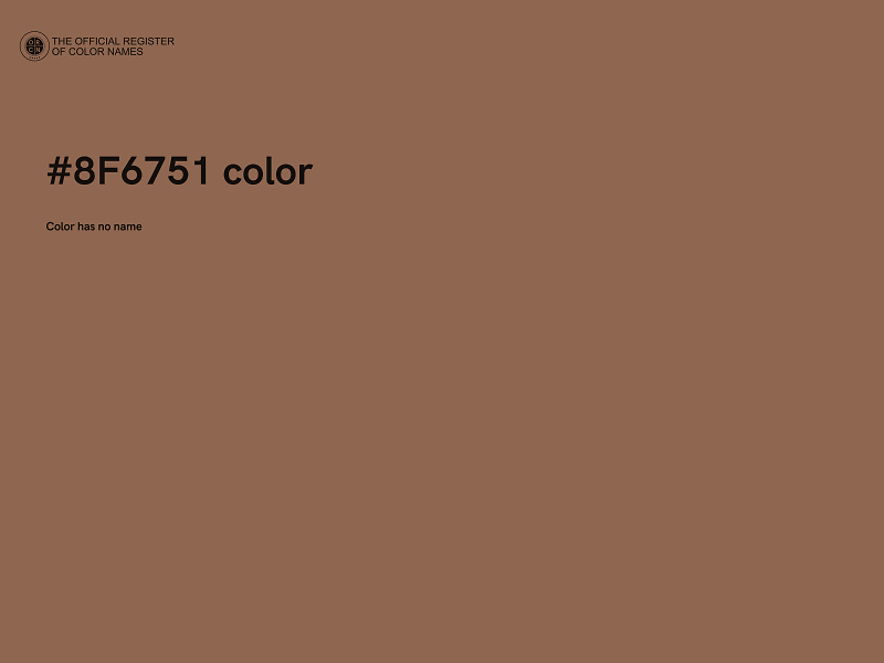 #8F6751 color image