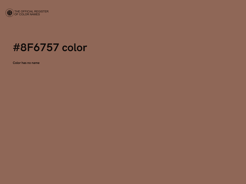 #8F6757 color image