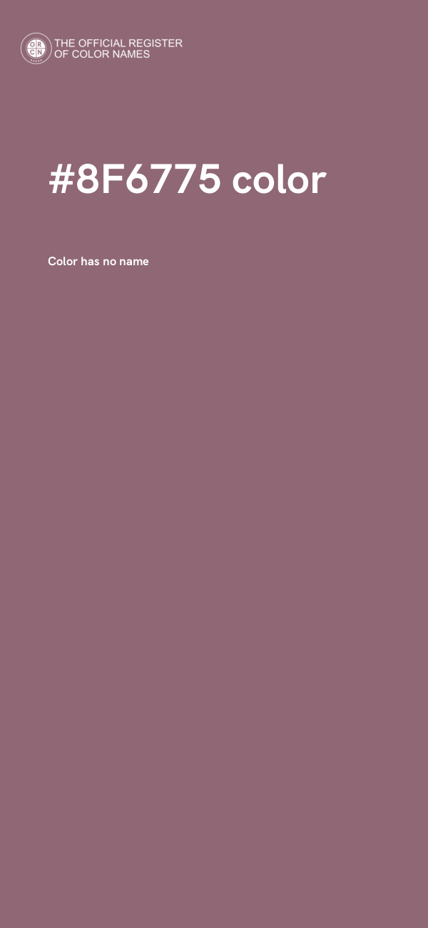 #8F6775 color image