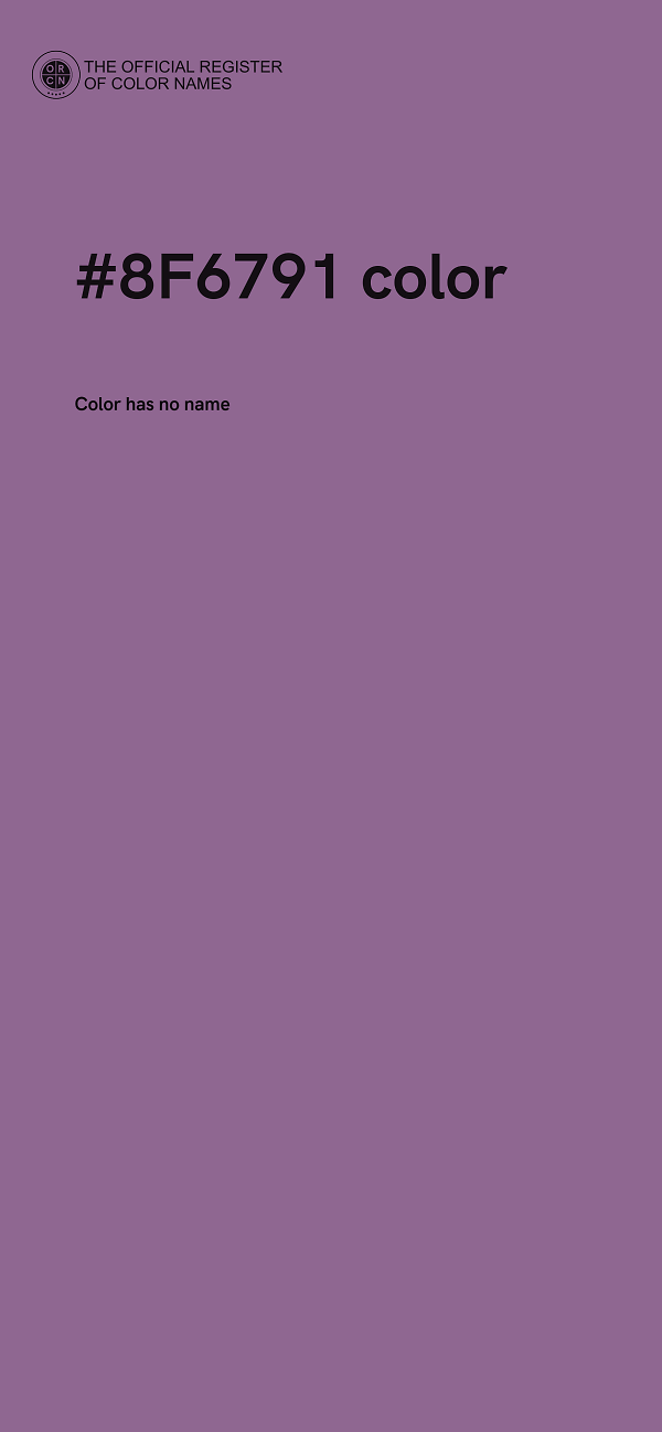 #8F6791 color image
