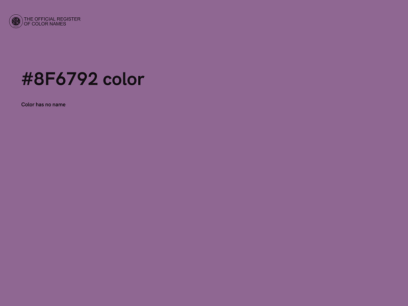 #8F6792 color image