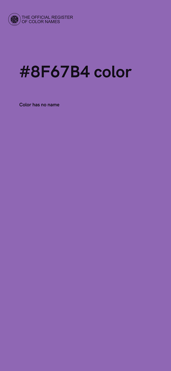 #8F67B4 color image