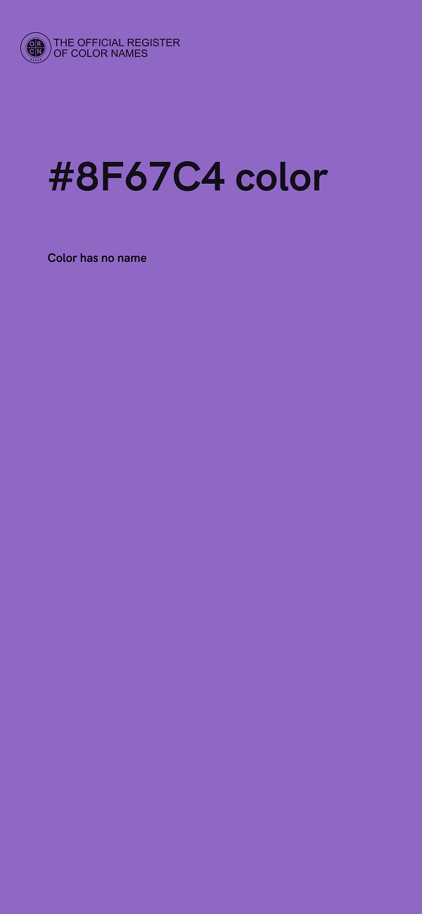 #8F67C4 color image