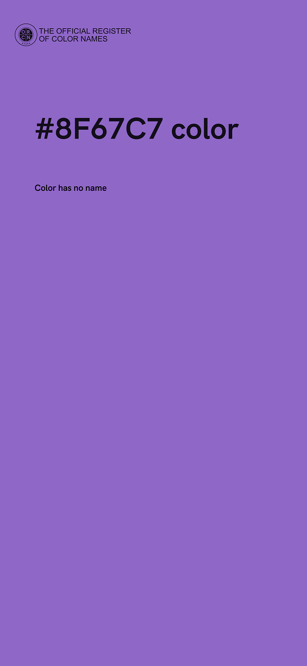 #8F67C7 color image