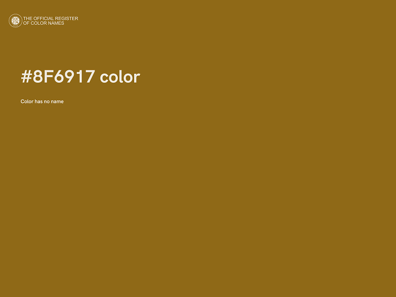 #8F6917 color image