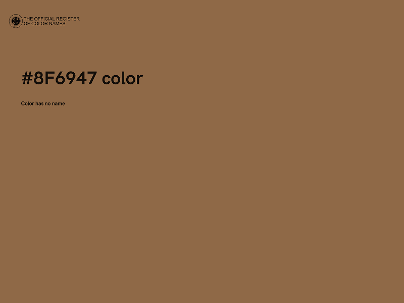 #8F6947 color image