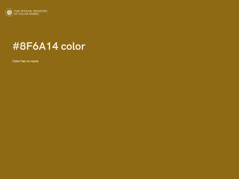 #8F6A14 color image