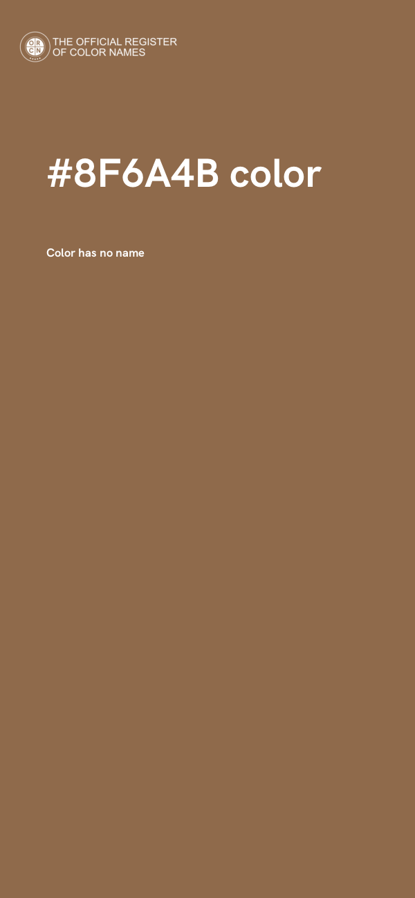 #8F6A4B color image