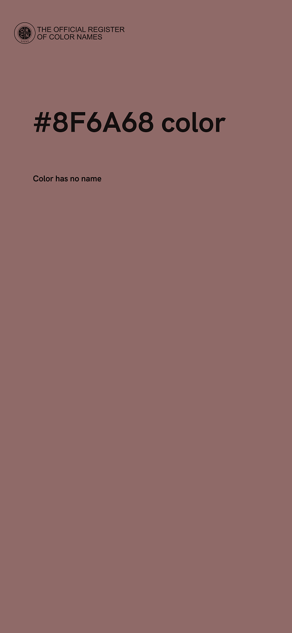 #8F6A68 color image