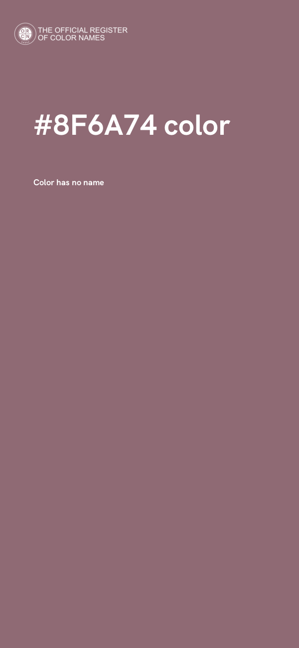 #8F6A74 color image