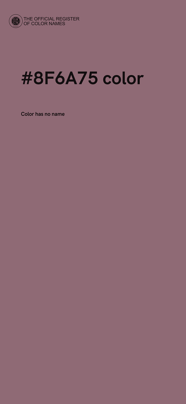 #8F6A75 color image