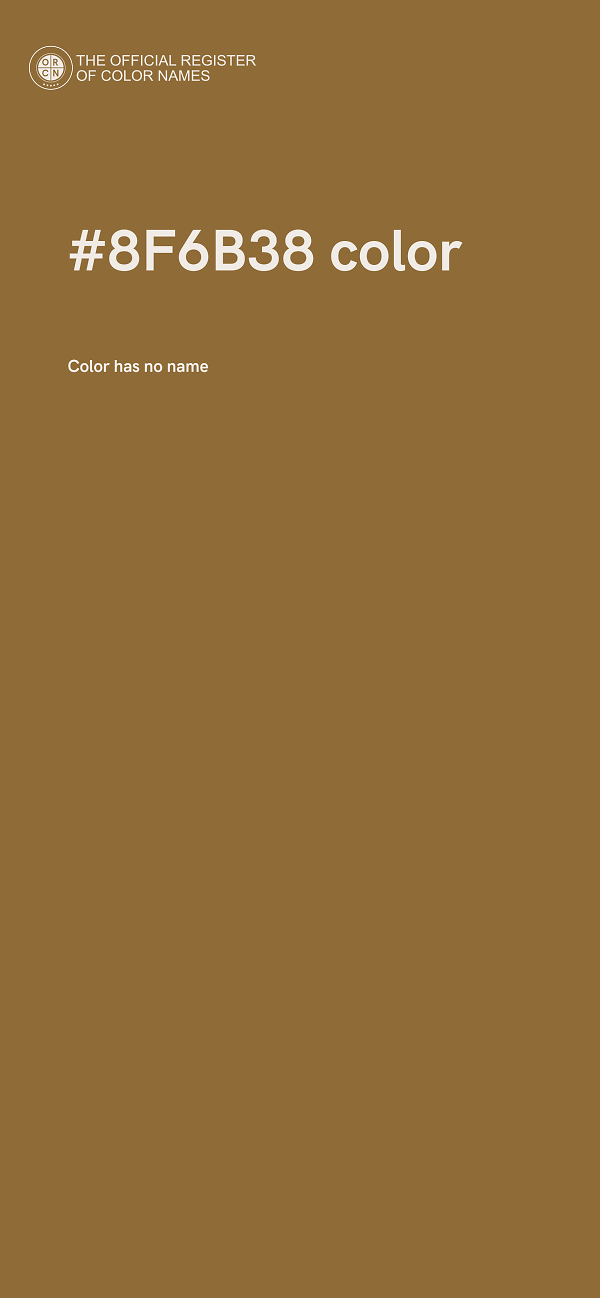 #8F6B38 color image