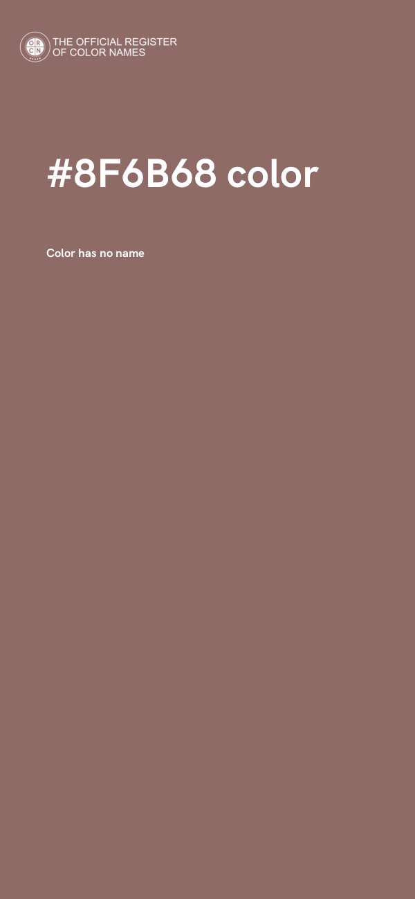 #8F6B68 color image