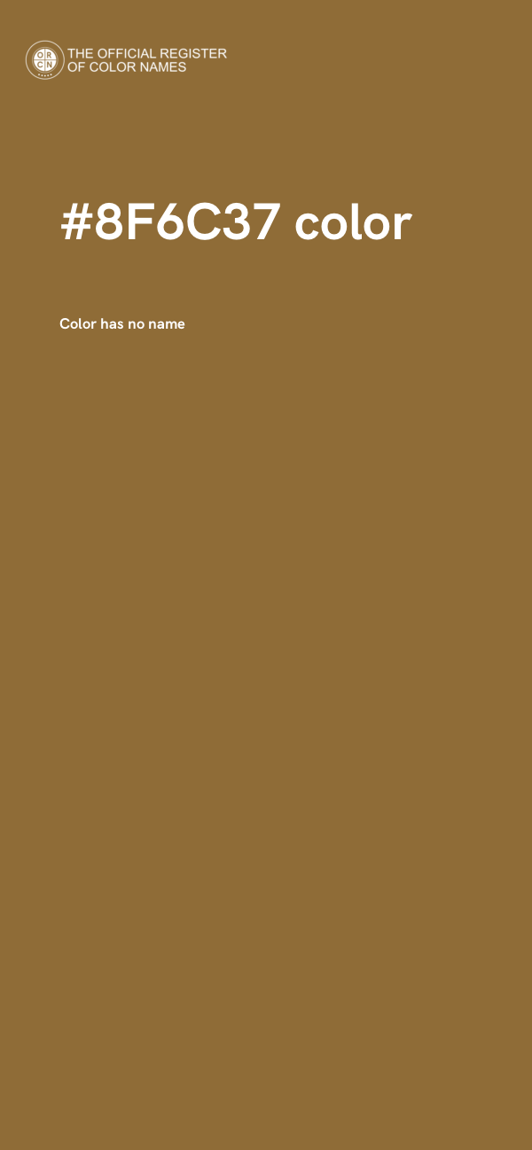 #8F6C37 color image