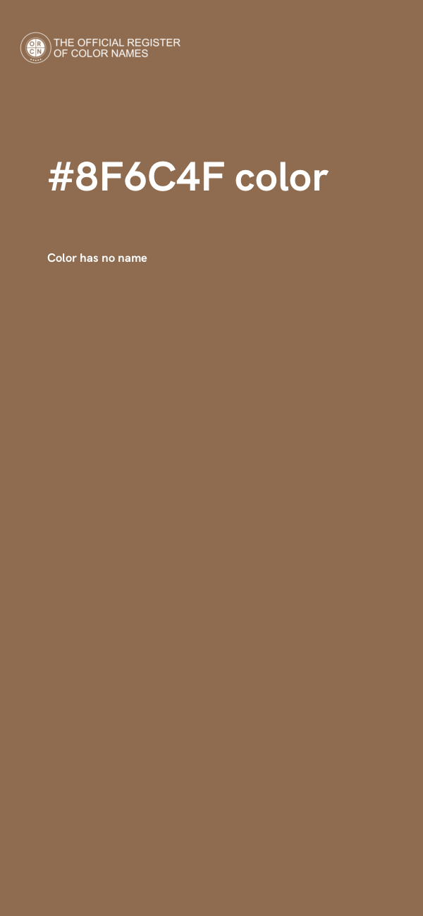 #8F6C4F color image