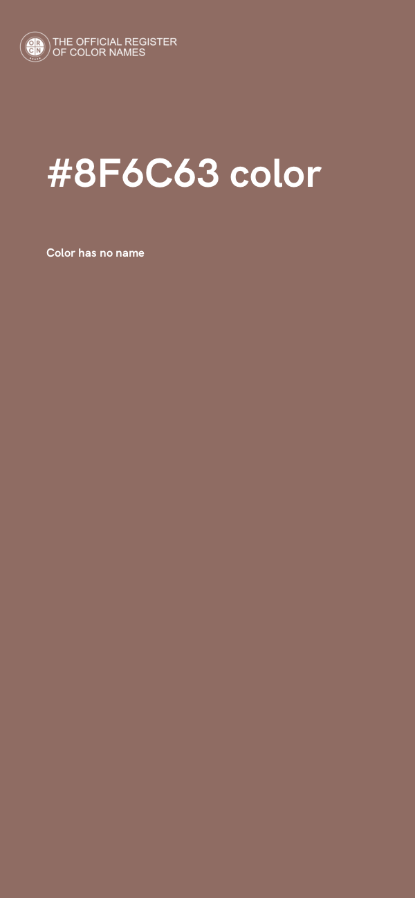 #8F6C63 color image