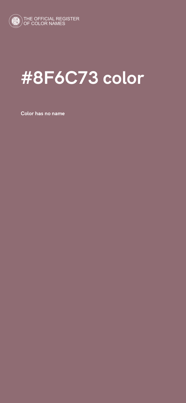 #8F6C73 color image