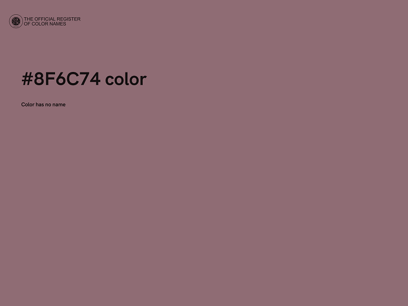 #8F6C74 color image