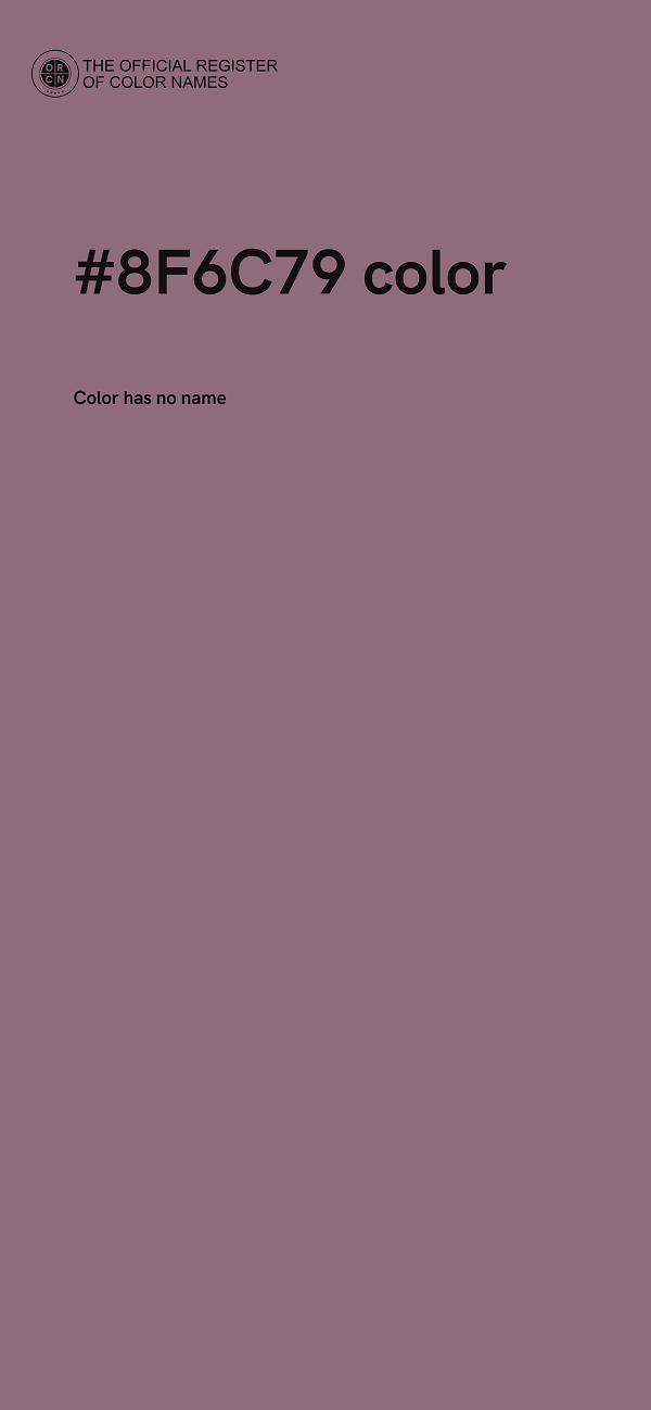 #8F6C79 color image