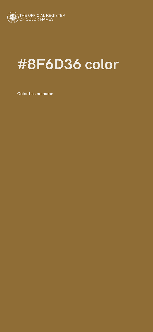 #8F6D36 color image
