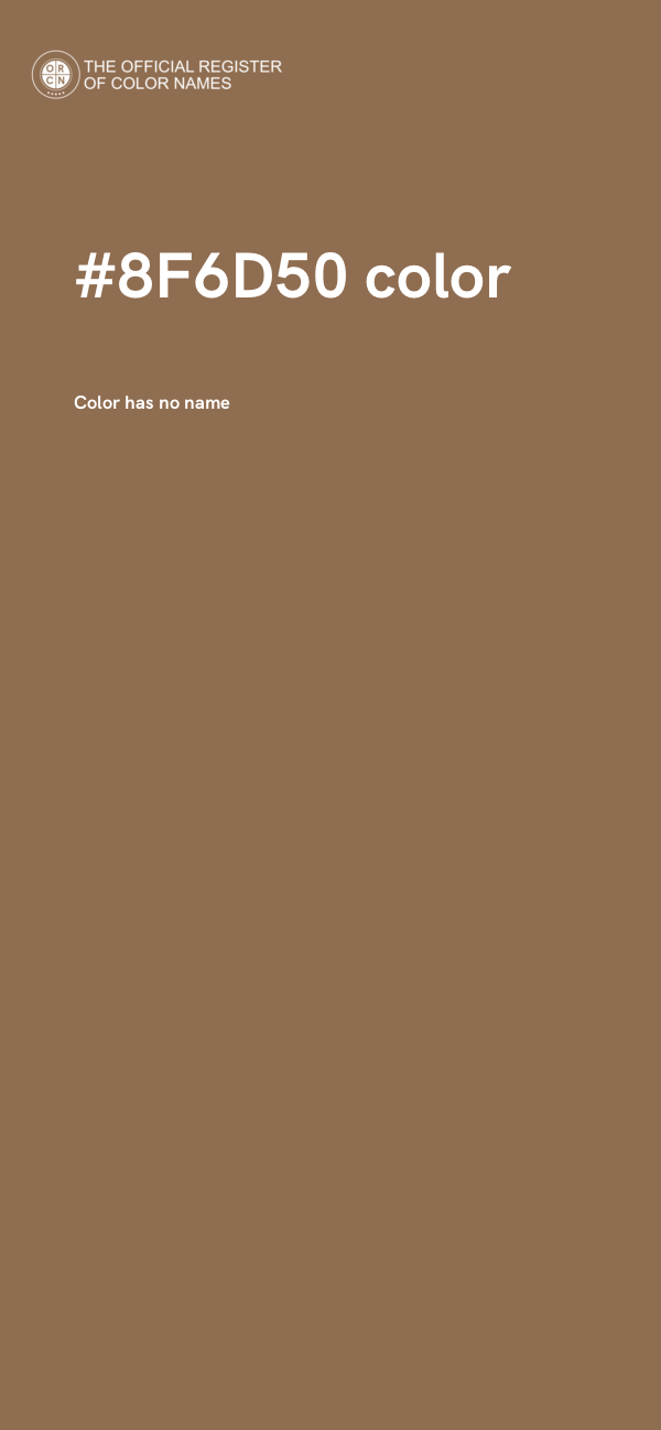 #8F6D50 color image