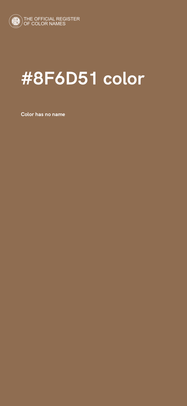 #8F6D51 color image