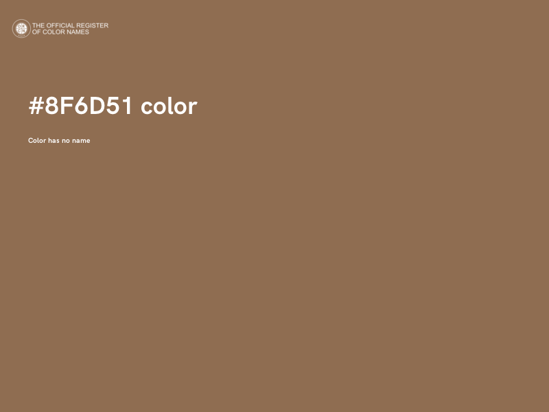 #8F6D51 color image