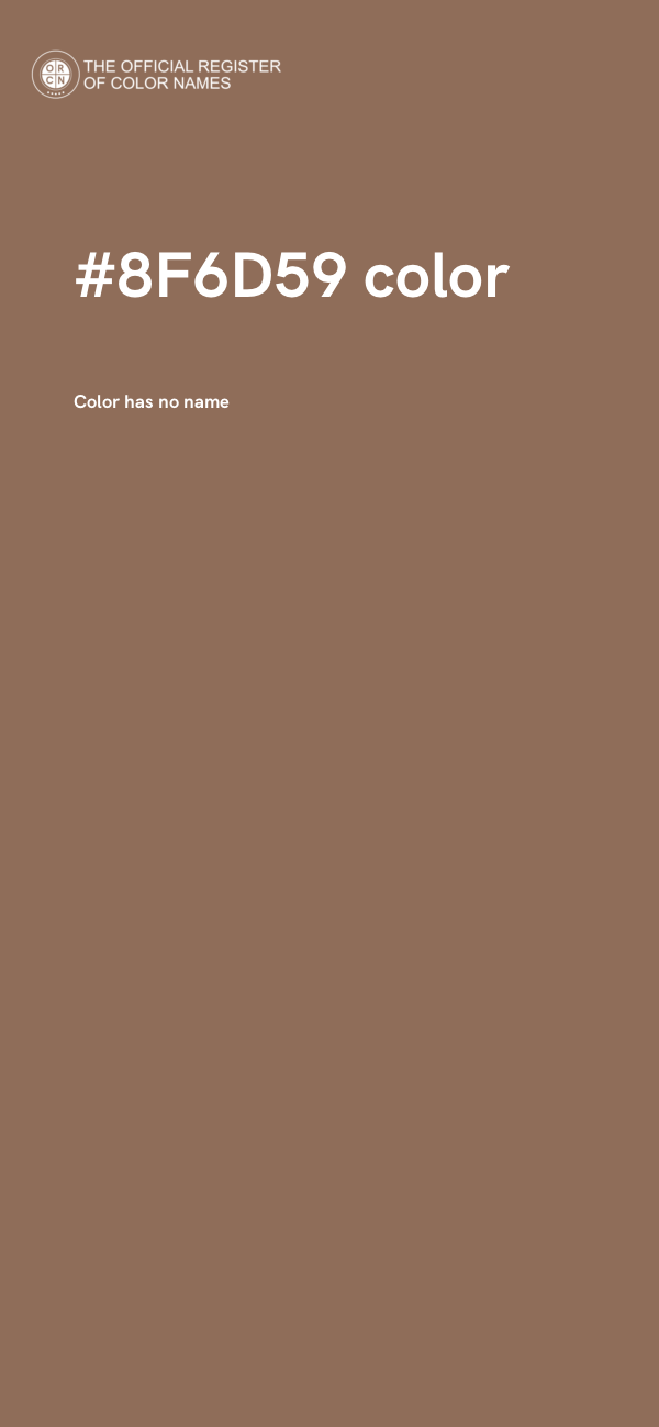 #8F6D59 color image