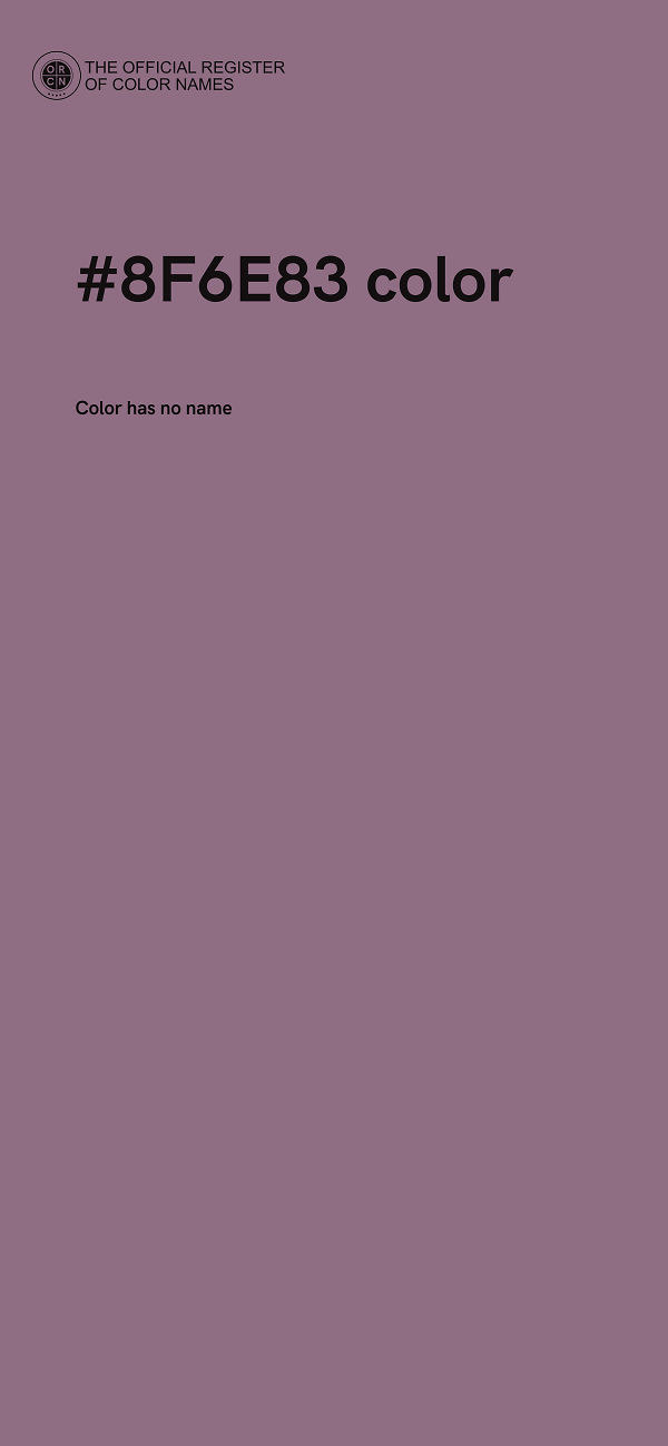 #8F6E83 color image