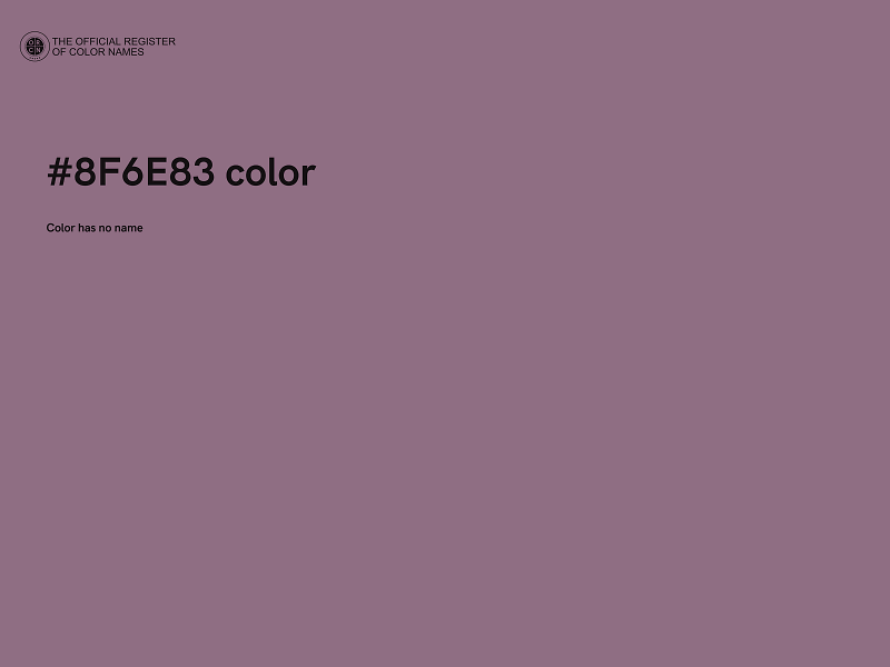 #8F6E83 color image