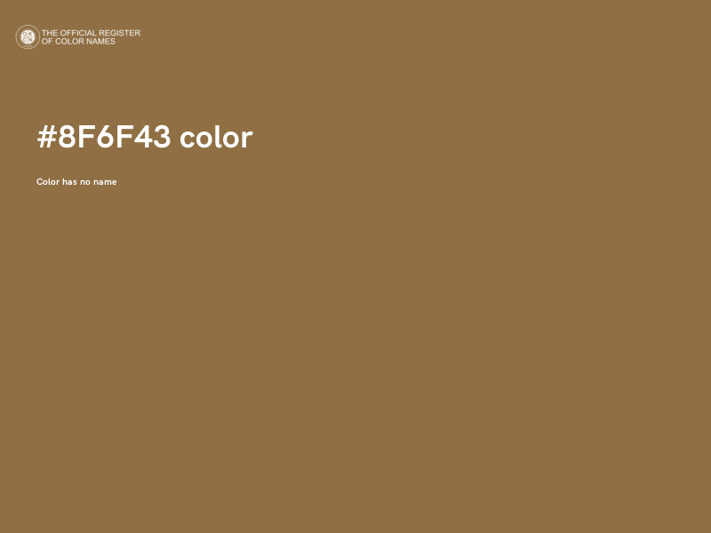 #8F6F43 color image