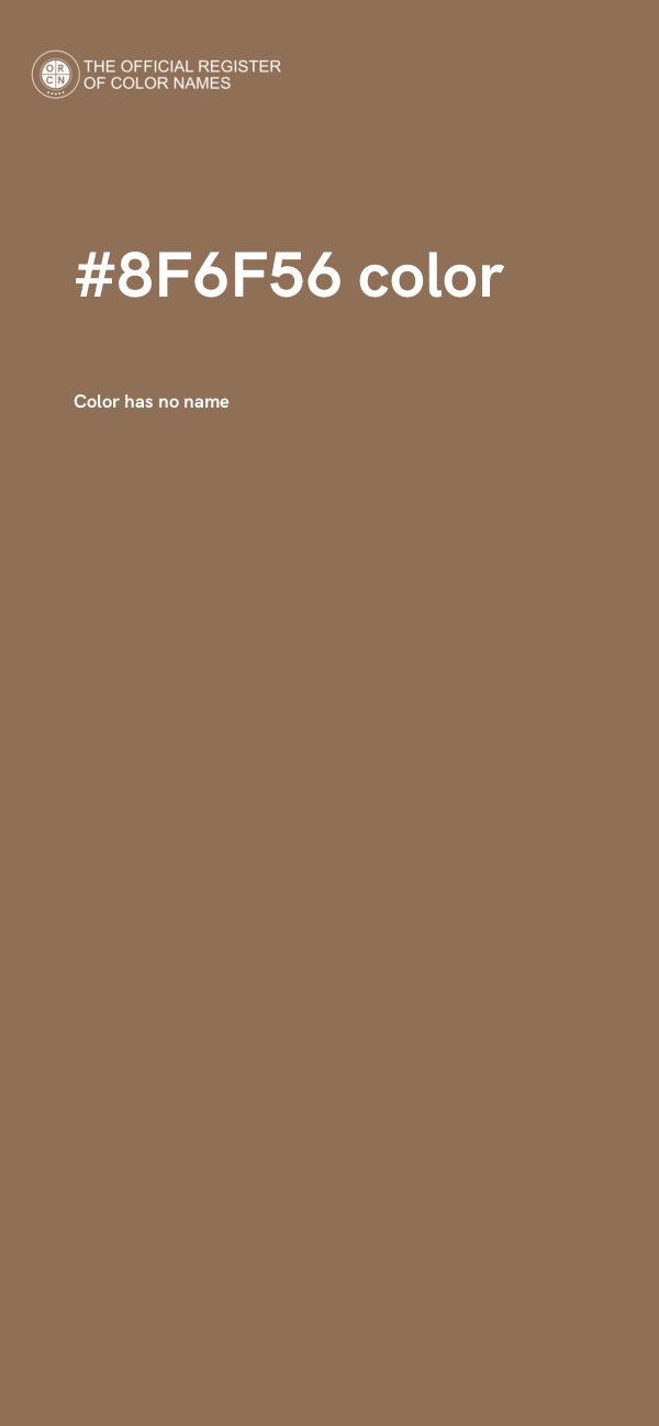 #8F6F56 color image