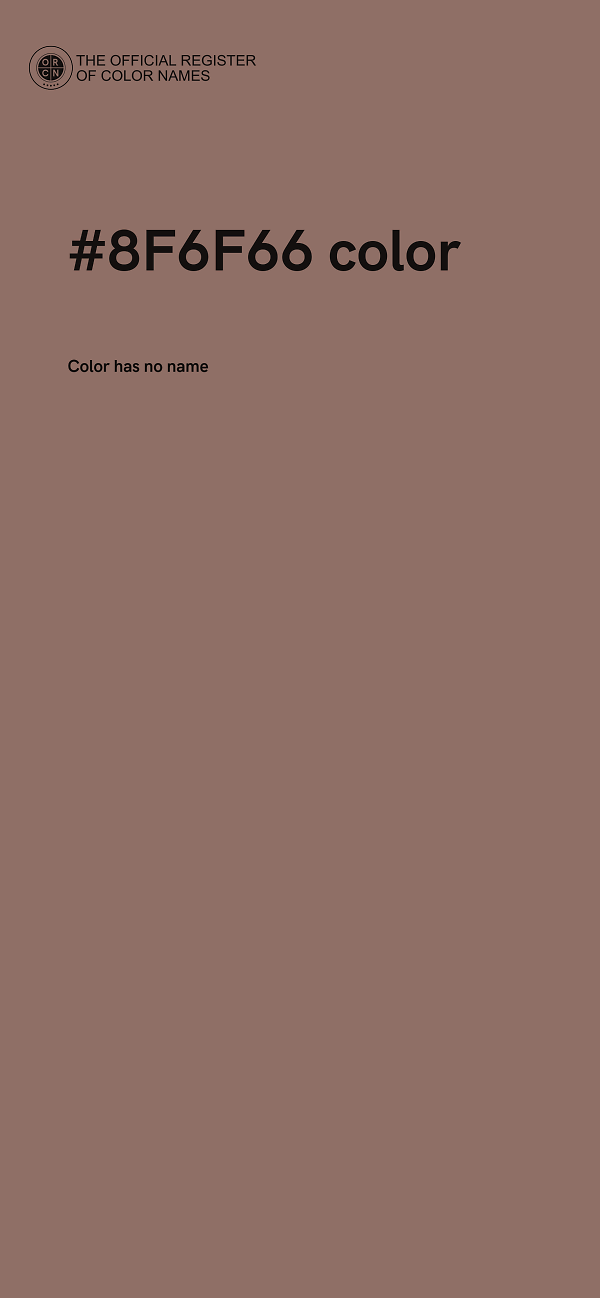 #8F6F66 color image
