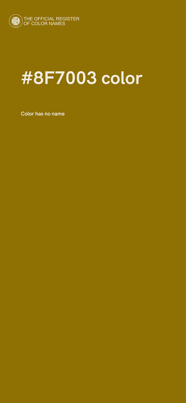 #8F7003 color image