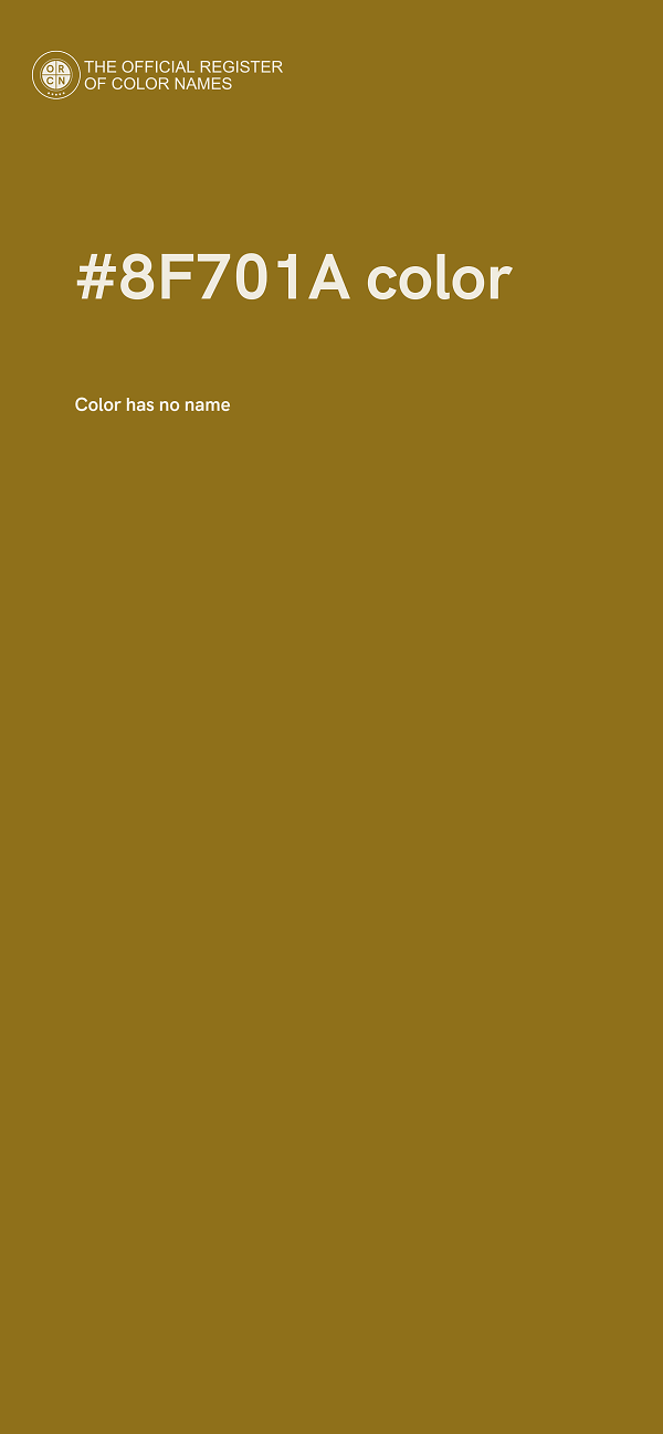 #8F701A color image