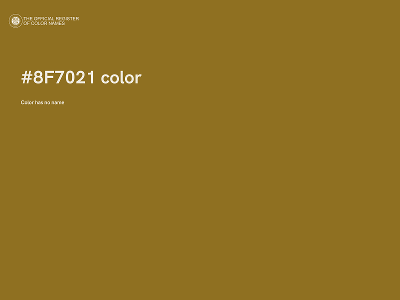 #8F7021 color image