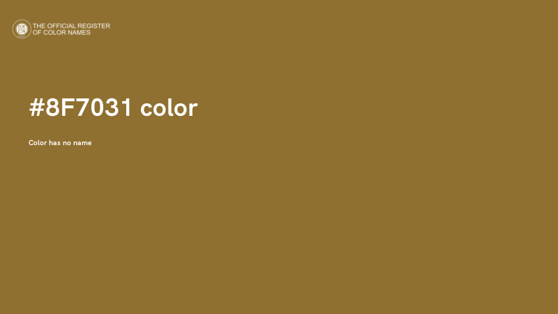 #8F7031 color image