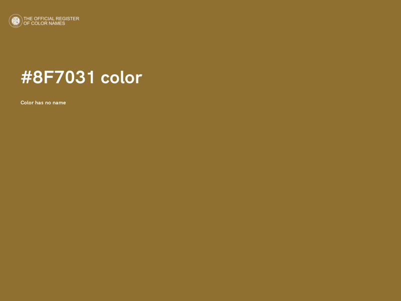 #8F7031 color image