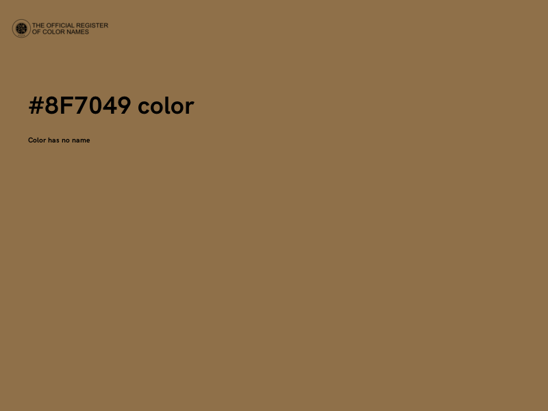 #8F7049 color image