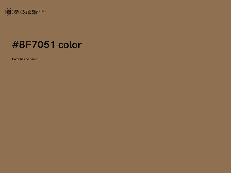 #8F7051 color image