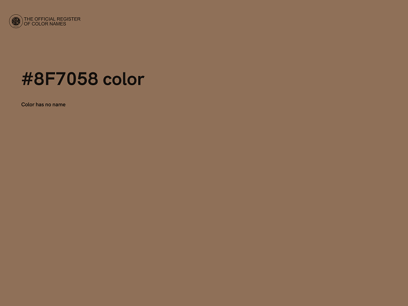 #8F7058 color image