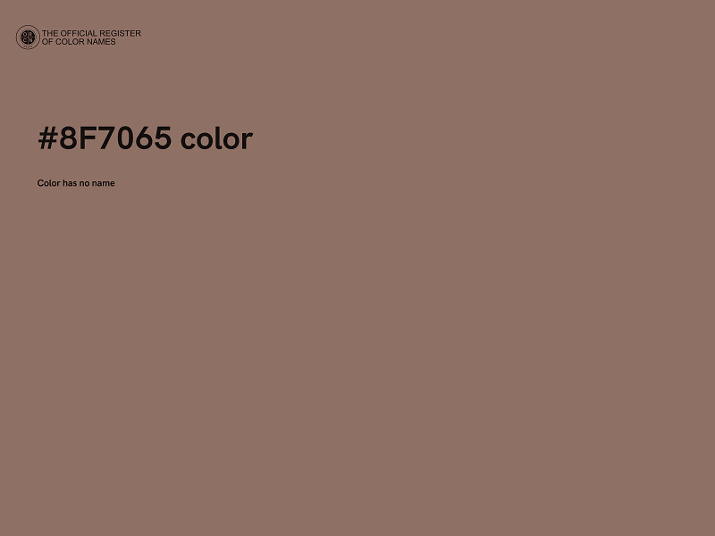 #8F7065 color image